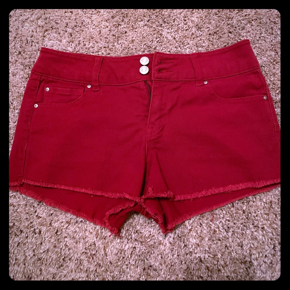 Refuge red high waisted shorts Size 6